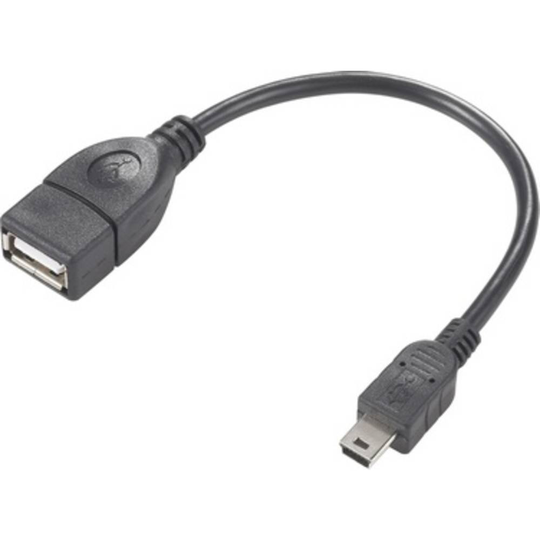 Renkforce RF-4080780 USB 2.0 [1x USB 2.0 Mini-B hane - 1x USB 2.0 A hona] 10.00 cm Svart OTG, guldpläterad kontakt