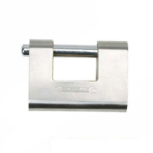 Silverline 792082 90 mm bepansrat hänglås i ett stycke