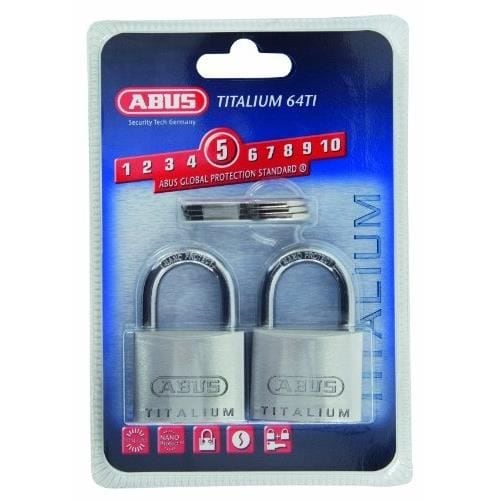 ABUS 64TI/40 TITALIUM HÄNGLÅS 40MM TWINPACK...