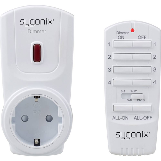 RSL Set med dimmer Mellanplugg Bryteffekt (max.) 300 W Trådlös - Sändare räckvidd max. 70 m