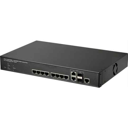 Renkforce RF-4676510 RF-MSW-600 Nätverksswitch RJ45/SFP+ 8 + 2 Port 1 GBit/s