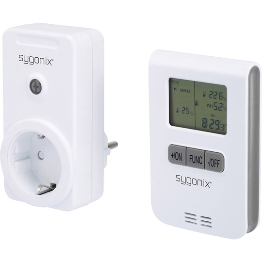 RS2W Elementreglering, set Mellanplugg Bryteffekt (max.) 3500 W Trådlös - Sändare räckvidd max. 150 m