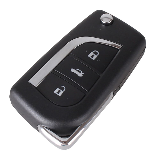 3 knappar flip key shell blank fjärrväska Toyota EX VIOS
