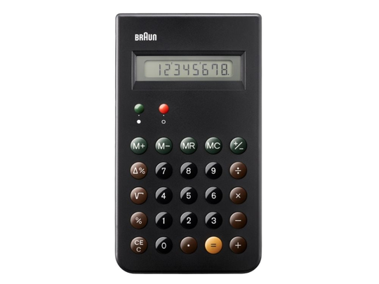 Braun BNE001BK lommeregner basis m/8 cifre, batteridrevet sort
