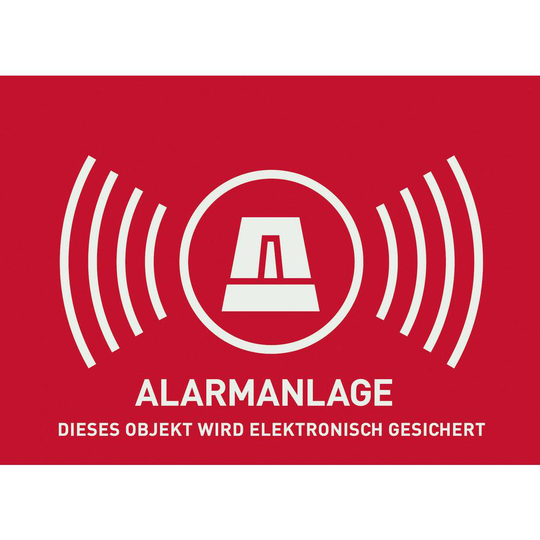 Varningsdekaler Larmsystem Språk Tyska (B x H) 148 mm x 105 mm ABUS AU1322
