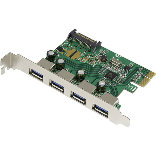 Renkforce Renkforce 4 Port USB 3.0 kontrollerkort USB-A PCIe