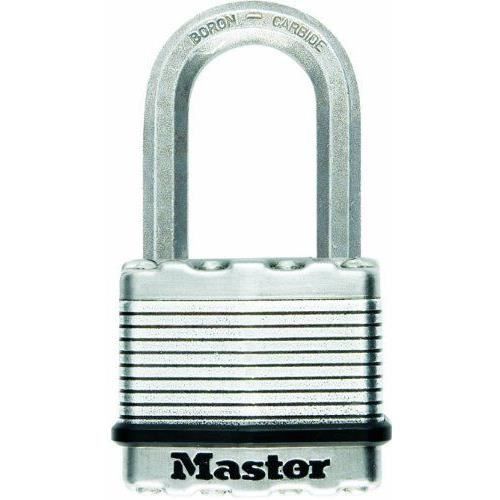Master Lock M5EURDLF Excell 50 mm hänglås i laminerat stål med ytterhölje i rostfritt stål/zink