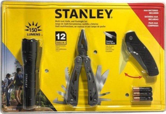 Stanley MULTI-TOOL 12in1 + folding knife + TORCH 150lm