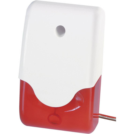 Larmsiren med blixtljus 100 dB Röd Inomhus, Utomhus 12 V/DC ABUS SG1681
