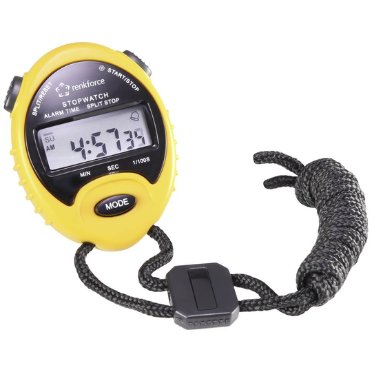 Renkforce RF-SW-140 Stoppur digital Gul, Svart