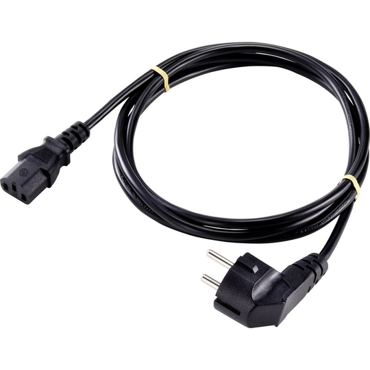 Sygonix SY-5043492 IEC Anslutningskabel Svart 2.00 m