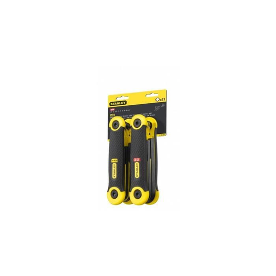 STANLEY 2 uppsättningar med 17 viknycklar - 1,5 till 8 mm och 5/64 "- 1/4"
