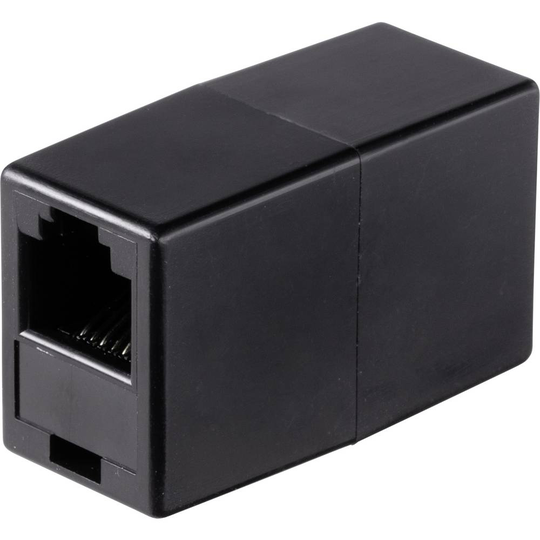 Renkforce Telefon Adapter [1x RJ12 hane 6p6c - 1x RJ12 hane 6p6c] Svart