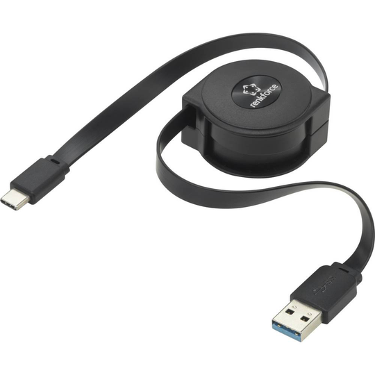 Renkforce RF-4352328 USB 3.0 [1x USB-C® hane - 1x USB 3.2 Gen 1 A hane (USB 3.0)] 80.00 cm Svart
