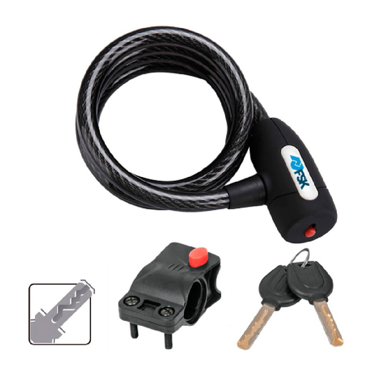 Kabel med hänglås Ferrestock 8 mm 120 cm