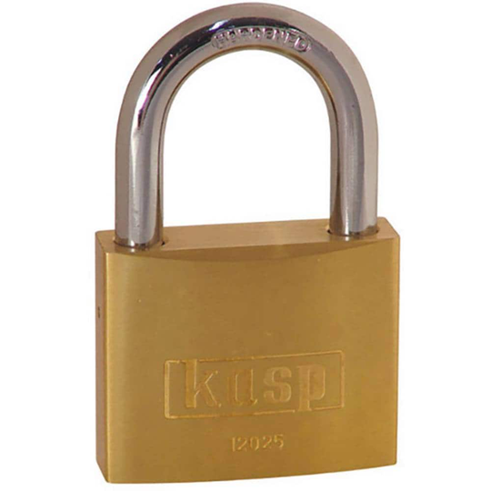 Kasp K12025LO Hänglås 25 mm Guldgul Nyckel