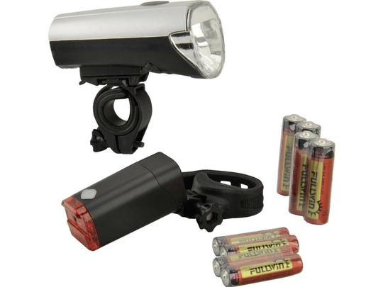 FISCHER FAHRRAD Cykellys sæt 85330 LED (RGB) Batteridrevet Sølv (mat)