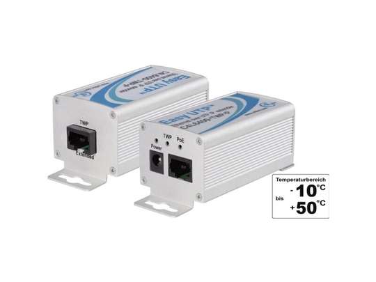 Renkforce RF-2016862 Netværksforlængelse 2-tråds Rækkevidde (max.): 500 m 2 stk 100 MBit/s med PoE-funktion