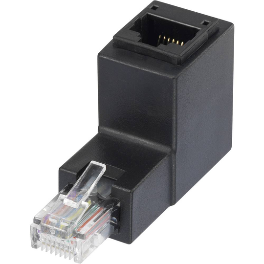 Renkforce RJ45 Nätverk Adapter CAT 5e [1x RJ45 hane - 1x RJ45 hona] 0.00 m Svart