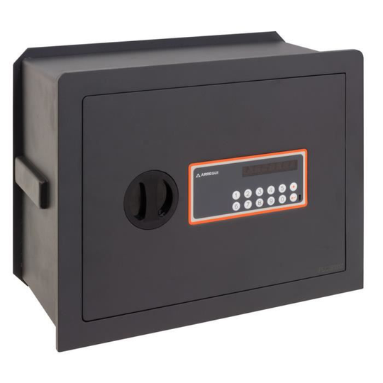 Arregui Plus C 181150 Väggsäker, 10 mm, utdragbar botten, elektronisk kodöppning, 32 x 42 x 20-30 cm