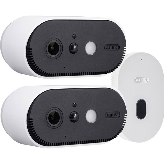 WiFi IP-Övervakningskameraset med 2 kameror 1920 x 1080 pixel ABUS ABUS WLAN Akku Cam mit Basisstation 2er-Set PPIC90200