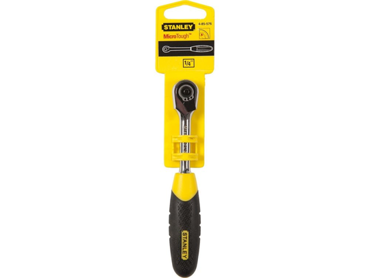 Stanley 4-85-576, Klik momentnøgle, Mekanisk, 1/4", Sort, Gul, 14,3 cm