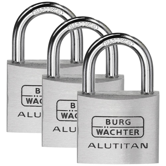 Burg Wächter 36251 Hänglås 40.00 mm Lika låsning Aluminium Nyckel
