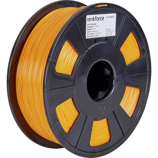 Renkforce RF-4511208 3D-skrivare Filament PLA-plast 1.75 mm Orange 1000 g