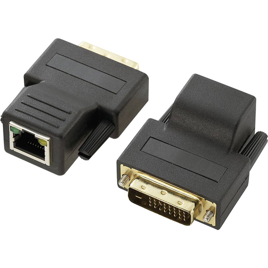 DVI Förlängning via nätverkskabel RJ45 Renkforce 70 m