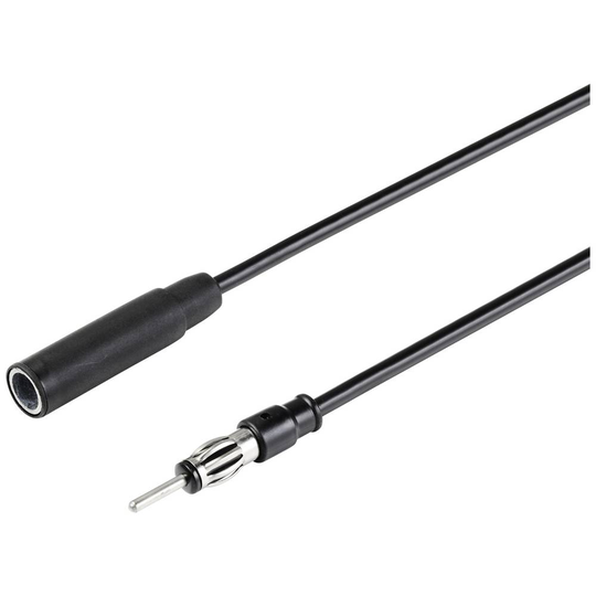 Renkforce 1 m Antenn-förlängningskabel Teleplugg 3,5 mm-kontakt Svart RF-5087926