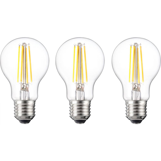Sygonix Glödlampa N/A N/A 6.5 W = 60 W Varmvit (Ø x H) 60 mm x 105 mm Filament, ej dimbar 3 st