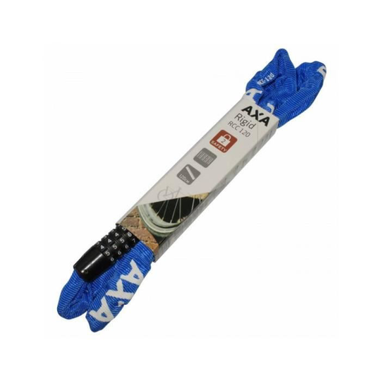 Kombinationscykellås axa rigid code diam 3,5mm l1,20m blå