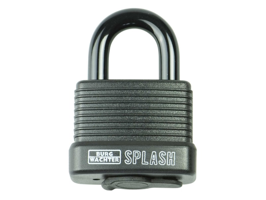 BURG-WÄCHTER Splash 470 45, Konventionellt hänglås, Tangentlås, Svart, Gjuten aluminium, Plast, Rostfritt stål, U-format, 80 mm
