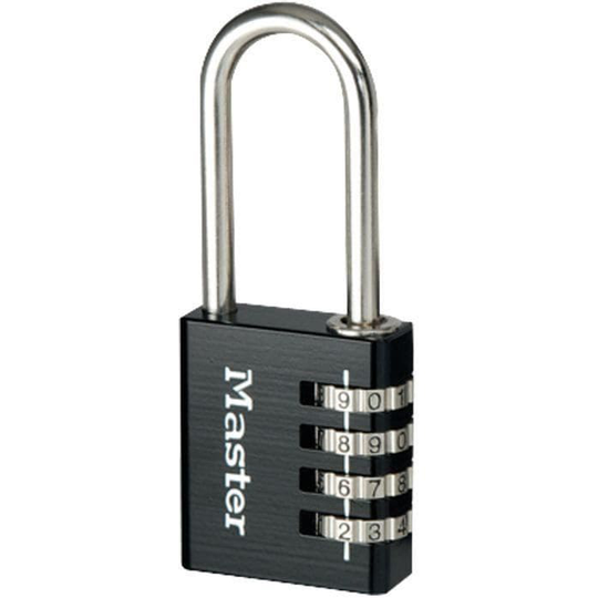 Master Lock Svart Aluminium 40mm Kombinationshänglås 7640EURDBLKLH