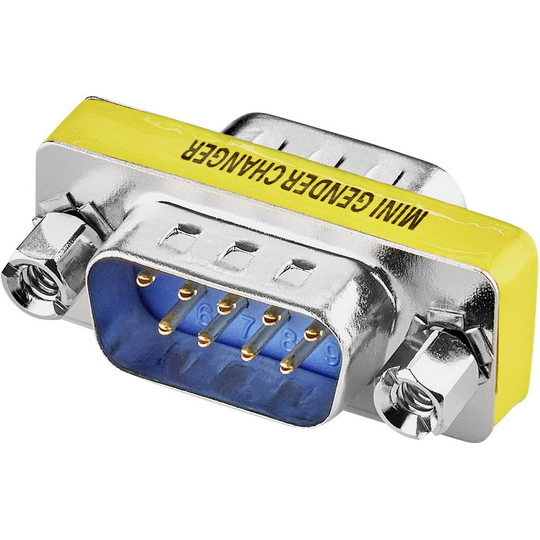 Seriell Adapter [1x D-SUB hane 9-pol - 1x D-SUB hane 9-pol] Gul Renkforce