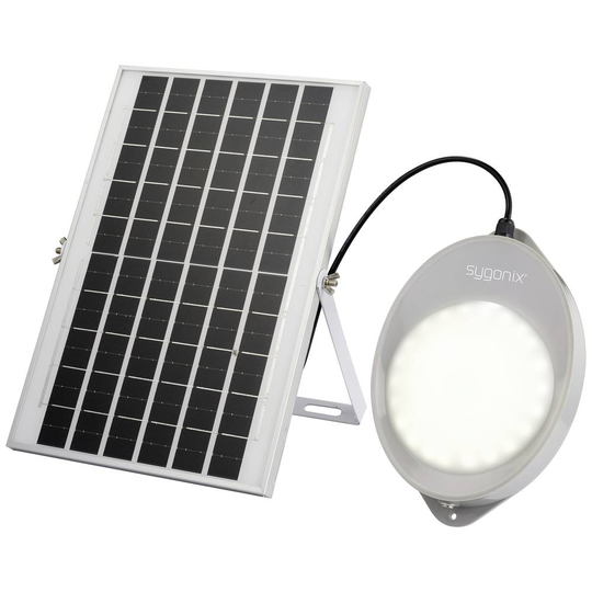 Sygonix SY-5596934 Solcells-väggbelysning med rörelsedetektor 10 W N/A Grå