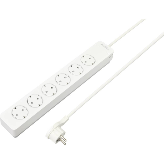 Sygonix SY-4981232 Förgreningsdosa med brytare Vit Skyddskontakt