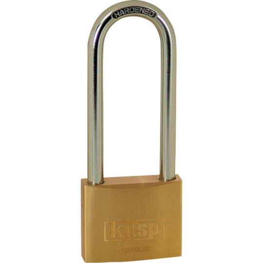 Kasp K12050L80D Hänglås 50 mm Guldgul Nyckel
