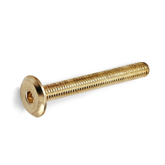 Möbelskruv 521-M6x100 mm Mässing SB Habo