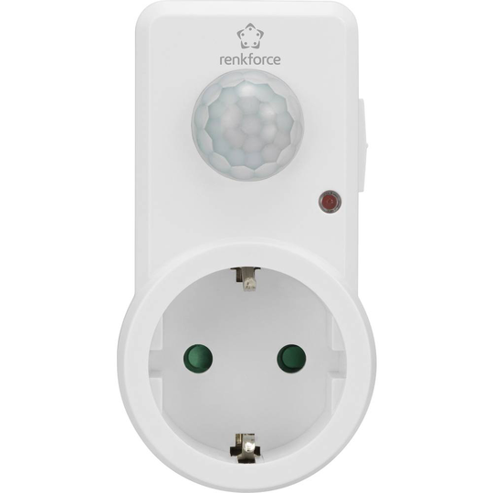 Renkforce 1588385 Mellanplugg PIR-rörelsedetektor 120 ° Vit IP20