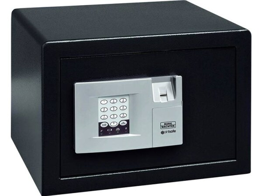 BURG-WÄCHTER PointSafe P 2 E FS, Fristående kassaskåp, Svart, Kombinationslås, Fingeravtrycksläsare, 20,5 l, Metall, Golv/vägg