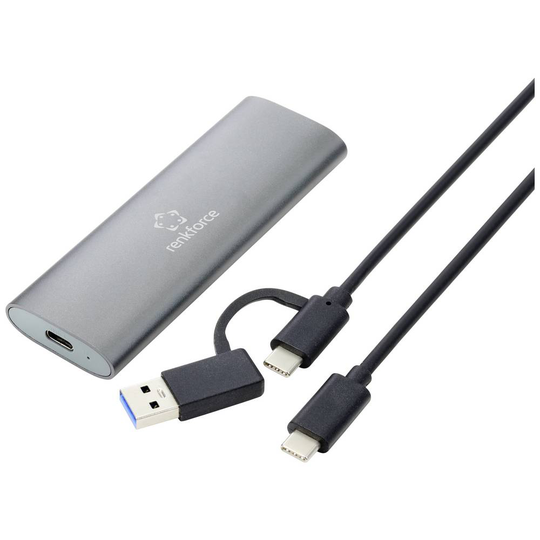 Renkforce RF-5052920 M.2-HDD hölje M.2 2230, M.2 2242, M.2 2260, M.2 2280 USB-C® USB 3.2 (Gen 2), M.2