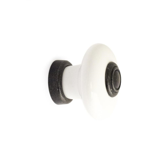 Knopp Erik Porslin Vit/Tenn SB Habo