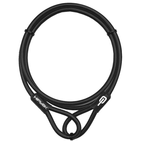 HipLok Double Loop Cable Cykellås - 200cm Svart