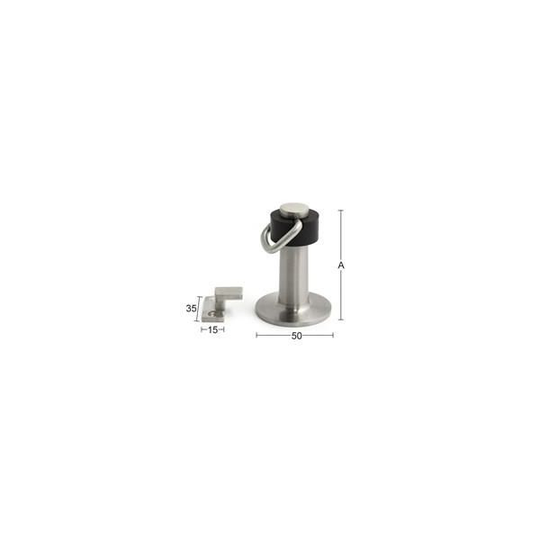 Habo 393 Dörrhållare rostfritt stål 100 mm