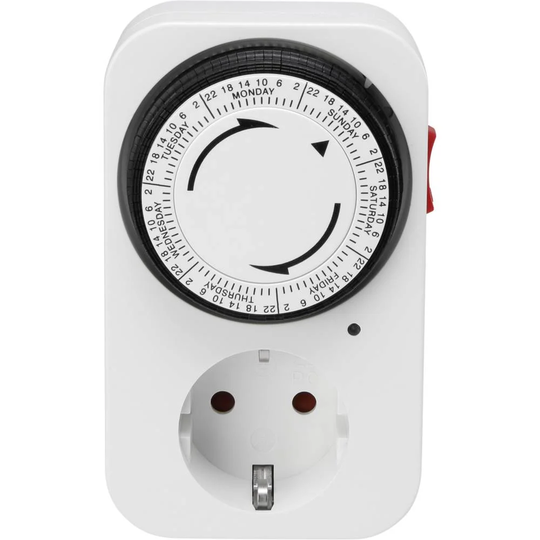 Sygonix SY-5045304 Kopplingsur analog Veckoprogram 3680 W IP20 Kontinuerlig drift