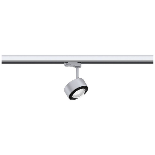 Systemljus (basis) ProRail3 0.00 W Paulmann ProRail3 Spot Aldan 9W Sil 4000K 3Ph dim Silver, Svart