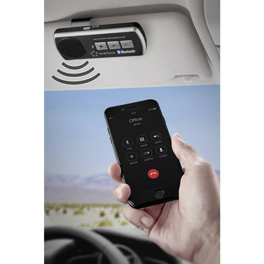 Renkforce RF-BTFE-1000 Bluetooth högtalartelefon Samtalstid (max.): 7.5 h