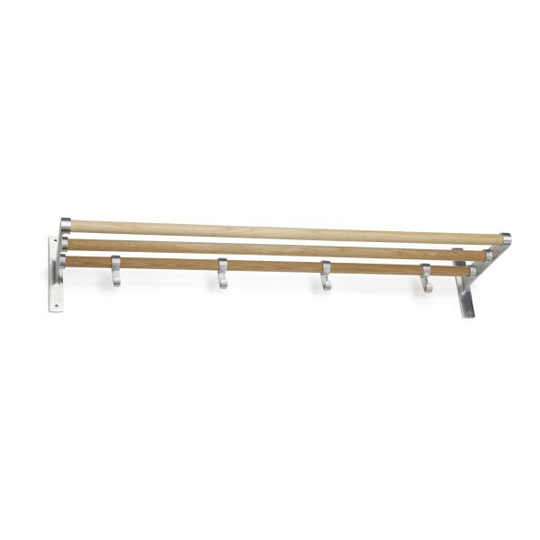 Habo Elegant Hatthylla Aluminium/ek, 1000 mm