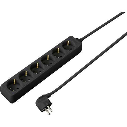 Sygonix SY-4890992 Grenuttag Svart Skyddskontakt